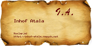 Inhof Atala névjegykártya